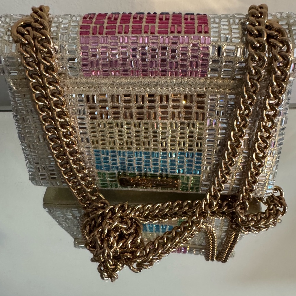Kurt Geiger Mini Kensington Rainbow Crystals Bag New without tags - Picture 2 of 5